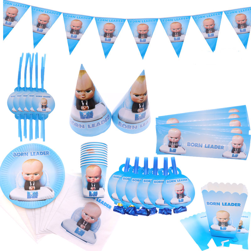Baby Boss Ramadan Theme Baby Shower Happy Birthday Party Supplies Decorations Wedding Decoration Disposable Tableware Sets
