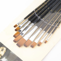 HUACAN Paint By Numbers Brushes 9Pcs/Set Oil Painting Accessories Watercolor Gouache Paint Brushes Tools