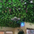 2pcs 2.3m Long Artificial Vine Grape Leaf Green Silk Fake Artificial Ivy Fake Plant for Home Party Decoration