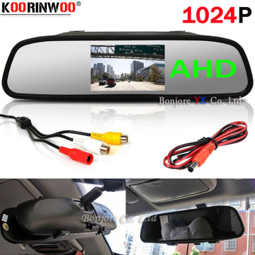 Koorinwoo CCD AHD 4.3 Inches Car Parking Monitor Mirror LCD Screen 1024*600P Sunvisor Hight Resolution For Radio DVD Accessories