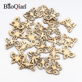 20Pcs Natual Wooden Butterfly Pattern Scrapbooking Painting Wood Craft Handmade Accessory Sewing Home Decoration DIY 32mm