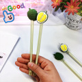 4 pcs/lot Small Fresh Durian Shape Gel Ink Pen Signature Escolar Papelaria School Office Supply Promotional Gift