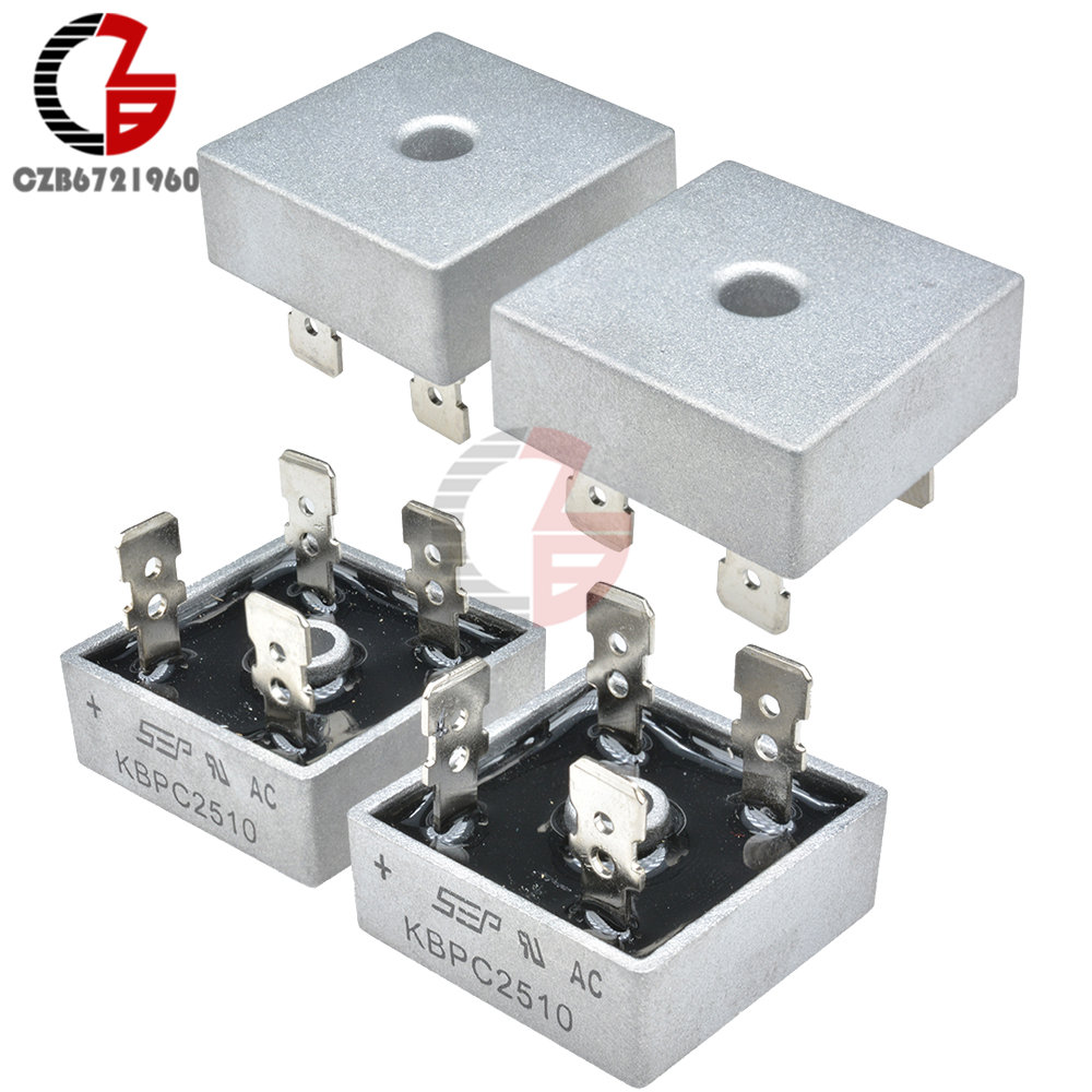 5Pcs KBPC1010 KBPC1510 KBPC2510 KBPC3510 KBPC3510W KBPC5010 Power Diode Bridge Rectifier 15A 25A 35A 50A 1000V KBPC Commutator