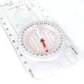 AOTU DC40-3A Portable ABS Compass Scale Ruler Outdoor Hiking Camping Compass Map Tools Transparent