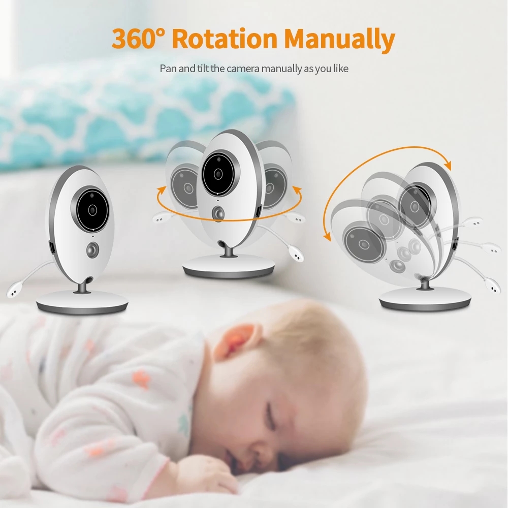 Baby Monitor HD night vision Two-way Audio Talk IR 24h Portable Baby Camera VB605 Wireless 2.4inch Video LCD dispaly Nanny Baby