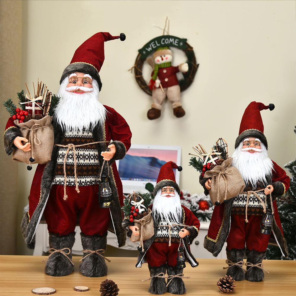 60CM Big Santa Claus Doll Children Xmas New Year Gift Christmas Tree Decor Wedding Party Supplies Christmas Decorations for Home