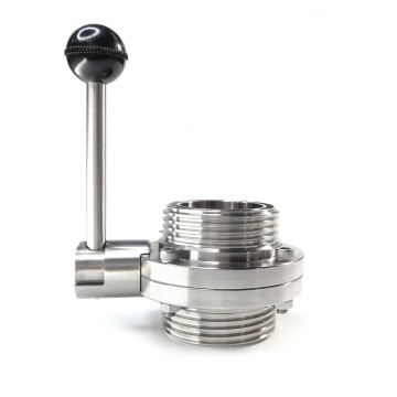 304 SS T-Type Thread Sanitary Butterfly Valve