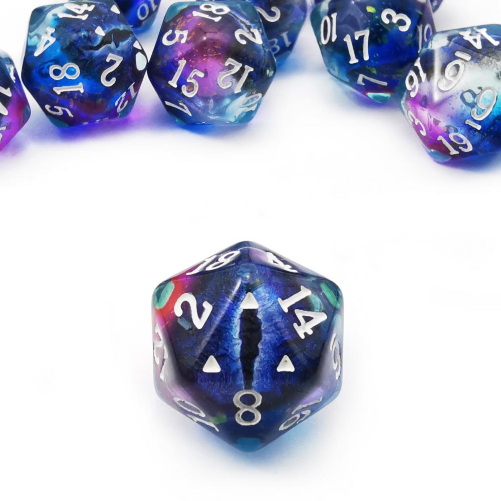 Bescon's Polyhedral Dragon Eye 20 Sides Dice 5pcs Set, Standard Size of 20MM