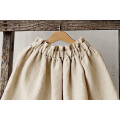 Girls' linen pleated skirt 2020 autumn new baby elastic waist cotton and linen a-line short skirts MZ20CSB0508T