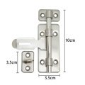 Silver Stainless Steel Anti-theft Door Latch Sliding Lock Barrel Bolt Latch Hasp Stapler Gate Safety Lock