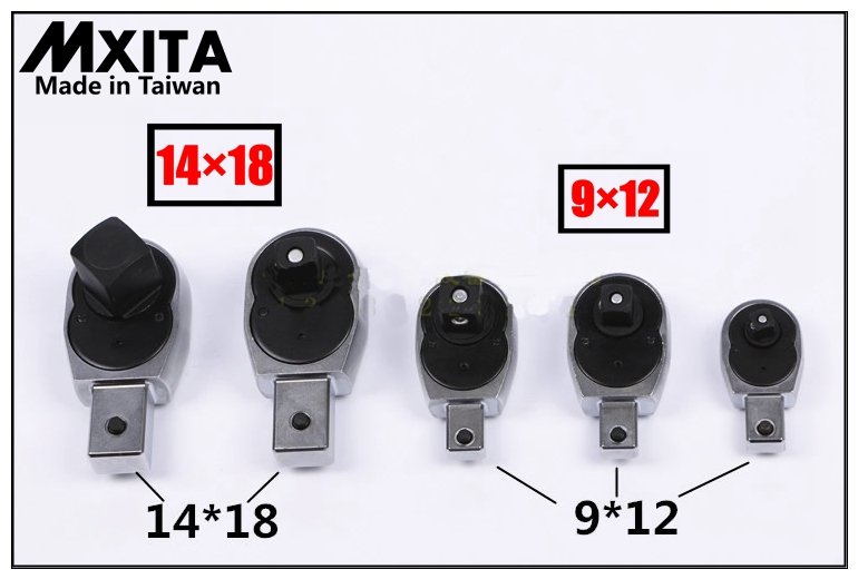 MXITA Open torque wrench insert ratchet head 9X12 14X18