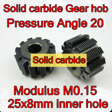 M0.15 Modulus Pressure Angle 20 Solid carbide Gear hob 25x8mm Inner hole 1pcs