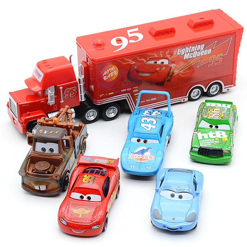 Disney Pixar Cars 3 Toys Car Set Lightning Mcqueen Mack Uncle Truck Rescue Collection 1:55 Diecast Model Car Toy Children Gift