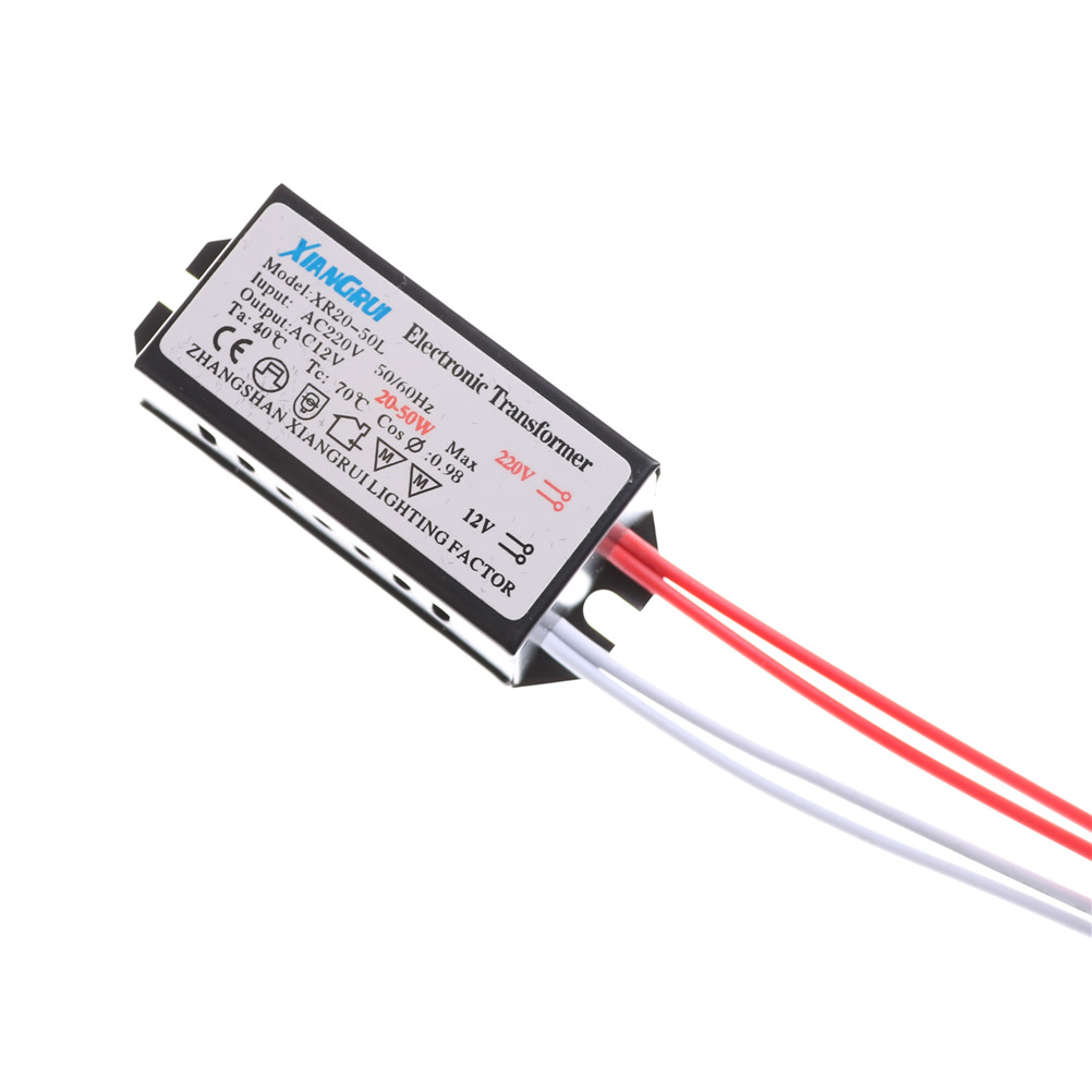 1PC AC 220V to 12V 20-50W LED Lighting Transformator Halogen Lamp Electronic Transformer LED Driver Power Supply