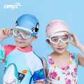COPOZZ Kids swimming caps Cartoon Cute pig cat for Boys&Girls Elastic Waterproof Ear Protection 4-12y Swim Pool Hat one size