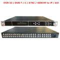 24 Tuner to IP, ASI All-in-One DVB-S2 / DVB-T / C / ATSC / ISDB RF to IP / ASI Gateway Hotel TV system equipment