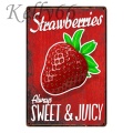 [ Kelly66 ] STRAWBERRIES Metal Tin Sign Tin Poster Home Decor Bar Antique Wall Art Painting 20*30 CM Size y-1340