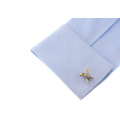 Men's Golf Club Cuff Links Copper Material Golden Color