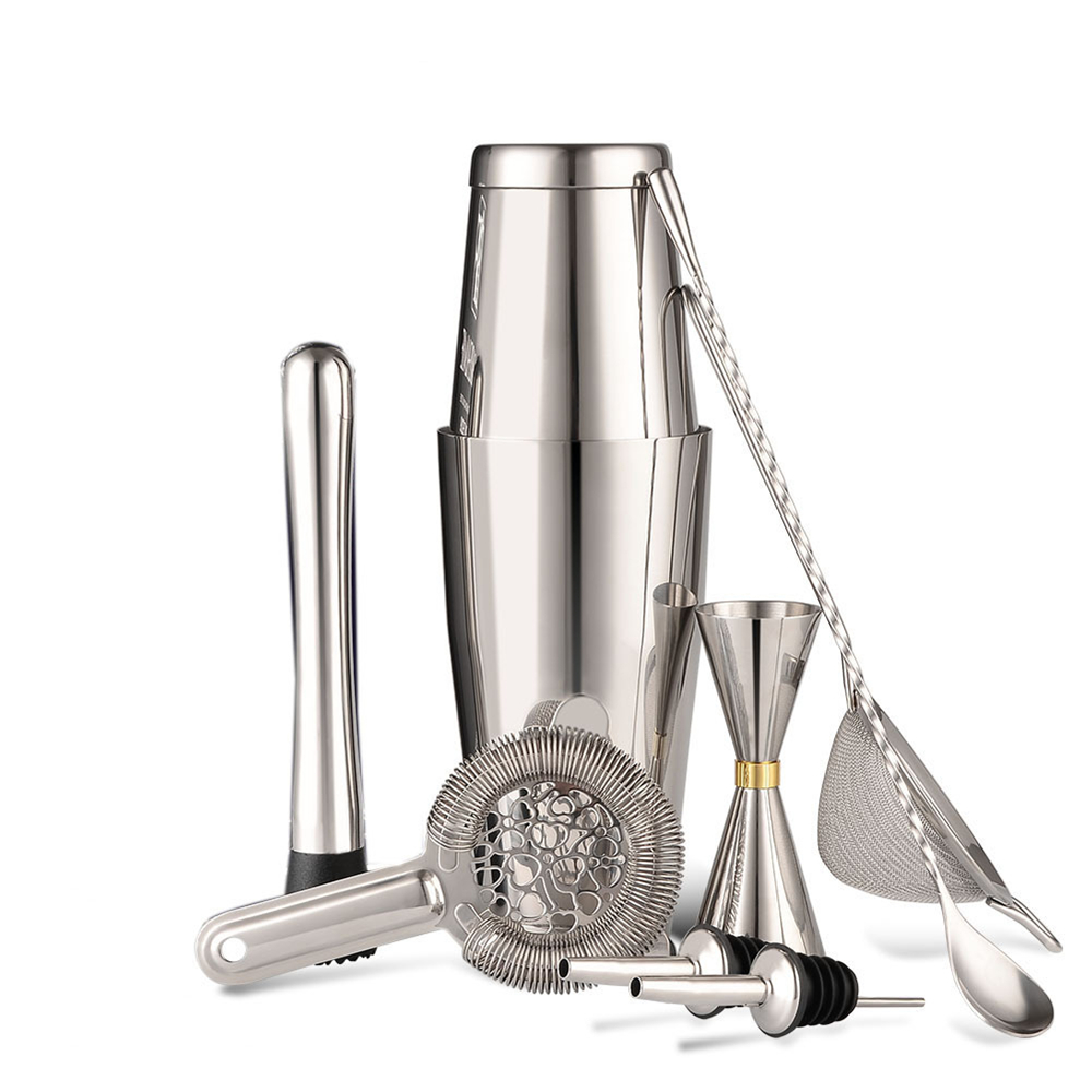 Cocktail Shaker Bar Set Stainless Steel Lounge Cup Boston Cup Shaker Cocktail Shaker 8pcs/set