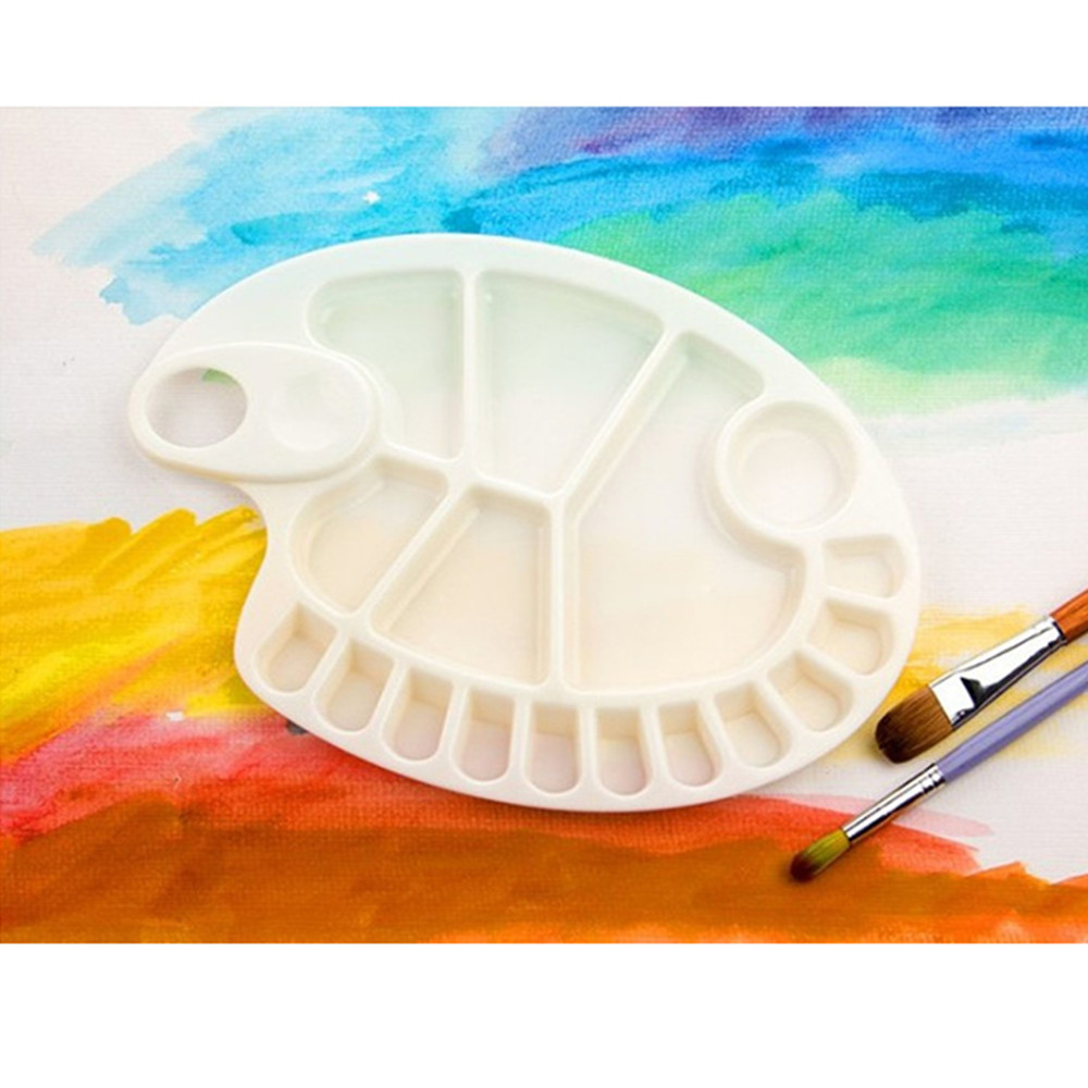 Student Oil Painting Pallet Drawing Tray Color Palette Art Paint Plastic Painting Tools Student stationery