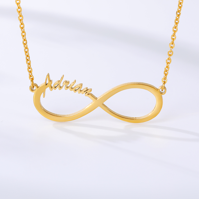 Customized Stainless Steel Infinity Name Necklace Boho Jewelry Personalized Heart Infinity Necklace Bridesmaid Gifts