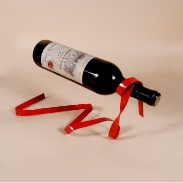 1PC Magic Suspension Ribbon Wine Rack Suspension Wine Stand Novelty Iron Rack Bottle Holder Stand Bar Wedding Whiskey EKI 2077