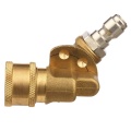 Quick Connecting Pivoting Coupler For Pressure Washer Spray Nozzle, Cleaning Hard To Reach Areas, 4500 Psi, 1/4 Inch, Updated