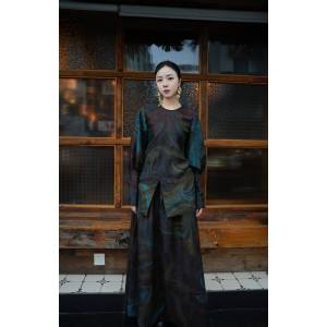 Shisanchai Hexi Four Prefectures Xiangyunsha Colorful Long-Sleeve Top