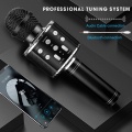 WS858L Wireless Bluetooth Karaoke Microphone Handheld Portable Karaoke Machine Home KTV Player with Led light