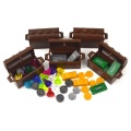 DIY Building Blocks Food Fish Fruit Chicken Hot Dog Coins Toy MOC Parts City Accessories Bricks Compatible All Brands