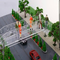 2pcs/lot Architecture Scale Model Transparent Outdoor Bridge In Train Layout