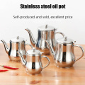 Household 304 Stainless Steel Oil Can Olive Oil Soy Sauce Oil Pot Leakproof Seasoning Container Kitchen Storage Cooking Tool