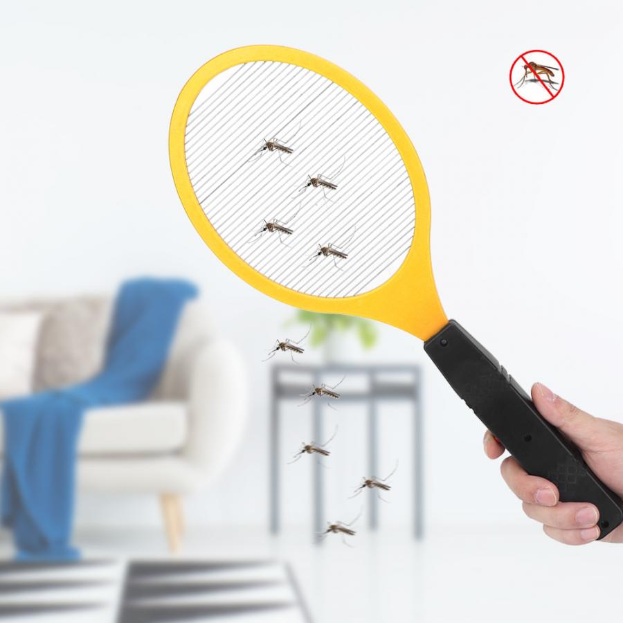 Electric Mosquito Swatter Cordless Battery Power Electric Fly Mosquito Swatter Bug Zapper Racket Insects Killer useful goods