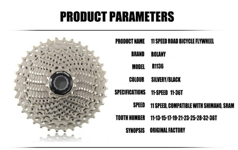 BOLANY 11 Speed Cassette 11-36T Wide Ratio Freewheel Road Bike Bicycle Cassette Flywheel Sprocket Compatible with SIMANO