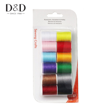 D&D 12pcs Sewing Thread for Sewing Polyester Threads for Machine Multicolor Strong Thread DIY Needlework Sewing Accessories