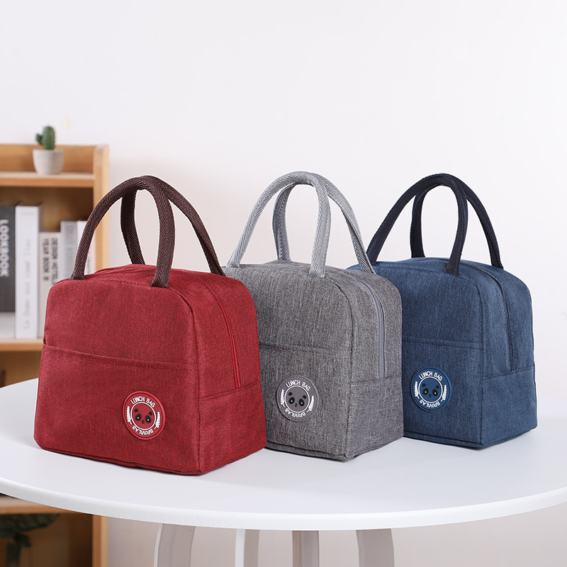 1PCs Fresh Cooler Bags Waterproof Nylon Portable Zipper Thermal Oxford Lunch Bags For Women Convenient Lunch Box Tote Food Bags