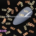 800pcs Popular English Words Nail Decals Metal Stud Nail Art Rivet Charms DIY Nails Accessories 3D Nail Art Decorations Sequins