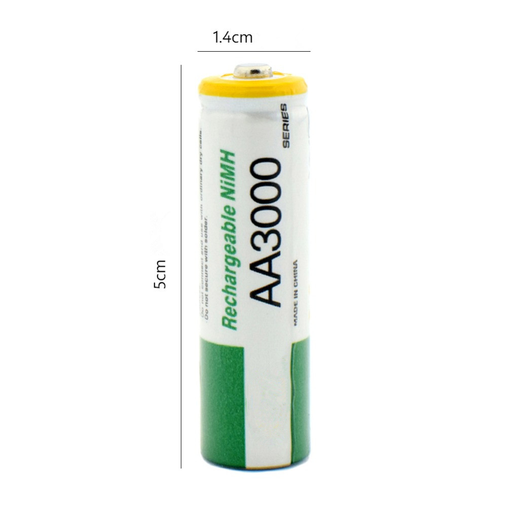 8pcs/lot 1.2V AA rechargeable battery high power high density 3000mAh AA rechargeable nickel metal hydride battery