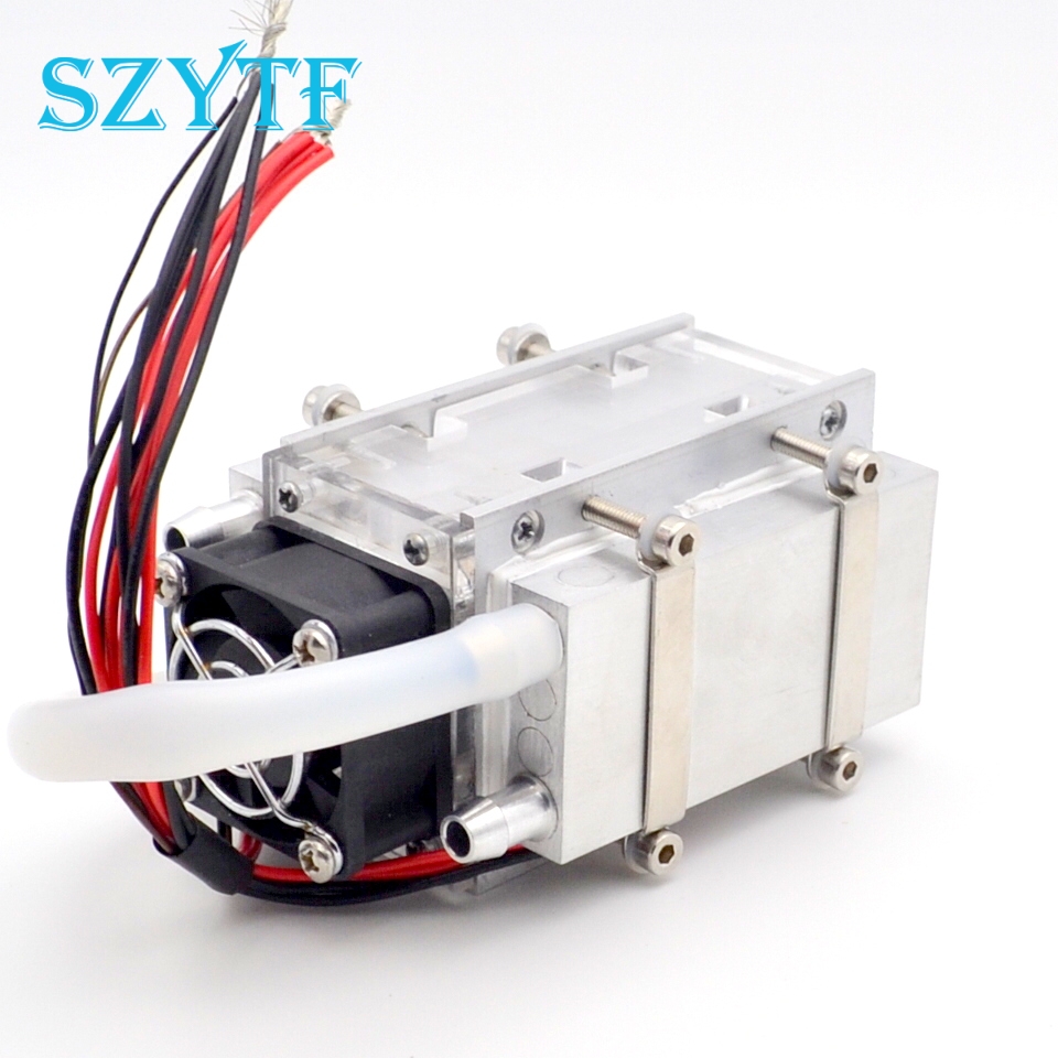 DIY TEC Peltier semiconductor refrigerator water-cooling air condition Movement for refrigeration and fan