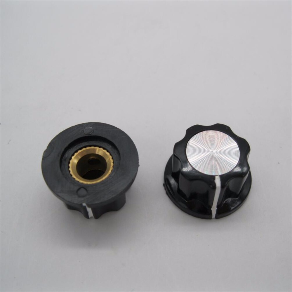 10pcs MF-A01 bakelite potentiometer potentiometer knob cap diameter 19.5MM copper core inner hole 6mm