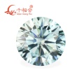 blue color 3mm to 12mm Round Brilliant cut moissanites material loose stone