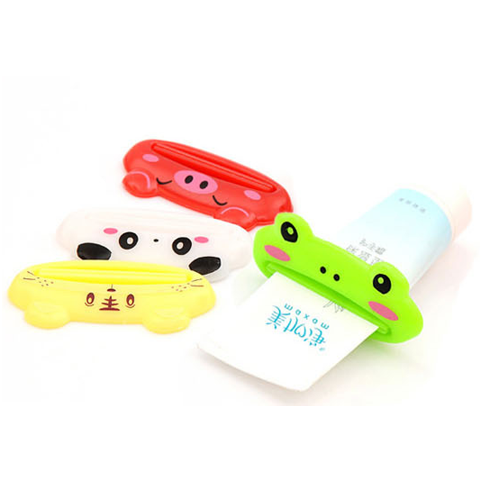 1Pc Random Color Plastic Bathroom Tube Toothpaste Tube Squeezer Cute Easy Cartoon Toothpaste Dispenser Tube Holder Squeezer