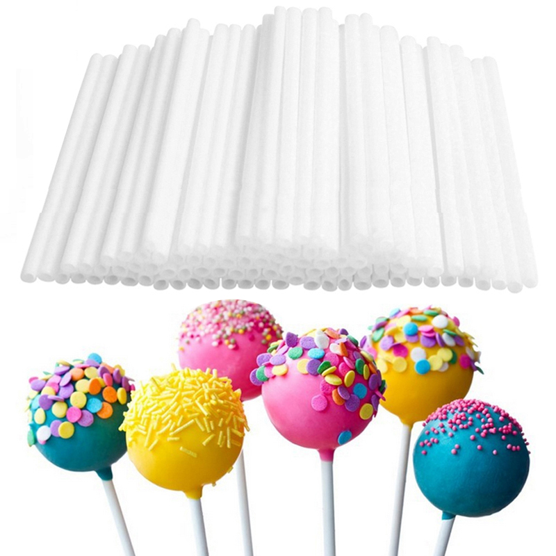 Hot Sale 80pcs 10cm Plastic Safe Lollipop Stick Cake Pop Food Sticks for Chocolate Sweet Sugar Candy Lollipop DIY Mold New Tool