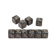 10x Dice Counters 5 Positive +1/+1 & 5 Negative -1/-1 For Magic The Gathering Table Game Funny Dices High Quality