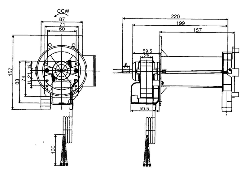 240v Big power low noise AC motor for drain pump shaded pole