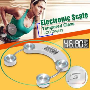 180KG Toughened Glass Electroni Digital Body Scales Bathroom Gym Smart Scales LCD Display Body Weighing Digital Weight Scale