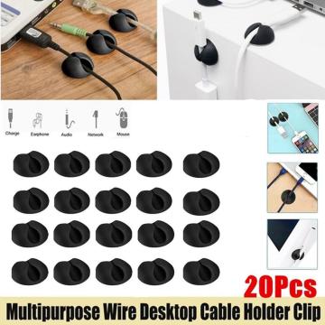 10/20PC Cable Clips Cable Organizer winder Desktop Wire Storage Charger wire retainer Cord Holder fixator Line clamp #1121