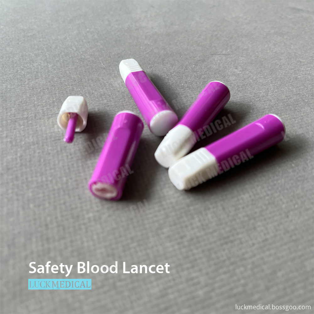 Safety Blood Lancet Press Type 2