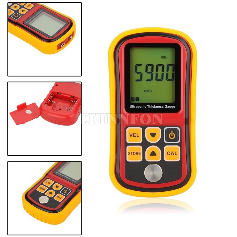 DHL 20PCS GM100 Ultrasonic Thickness Gauge Tester Depth Gauge Sound Velocity Meter Metal Testering Width Measuring Instruments