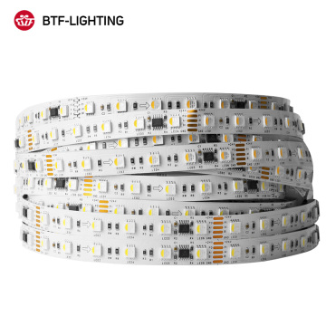 BTF512AC RGBW Led Strip Lights 5050 RGBCW RGBWW Lighting 4 Color in 1 LED 5pin 5M 60leds/m Pixels TM512AC 1 IC Control 6 LED 24V
